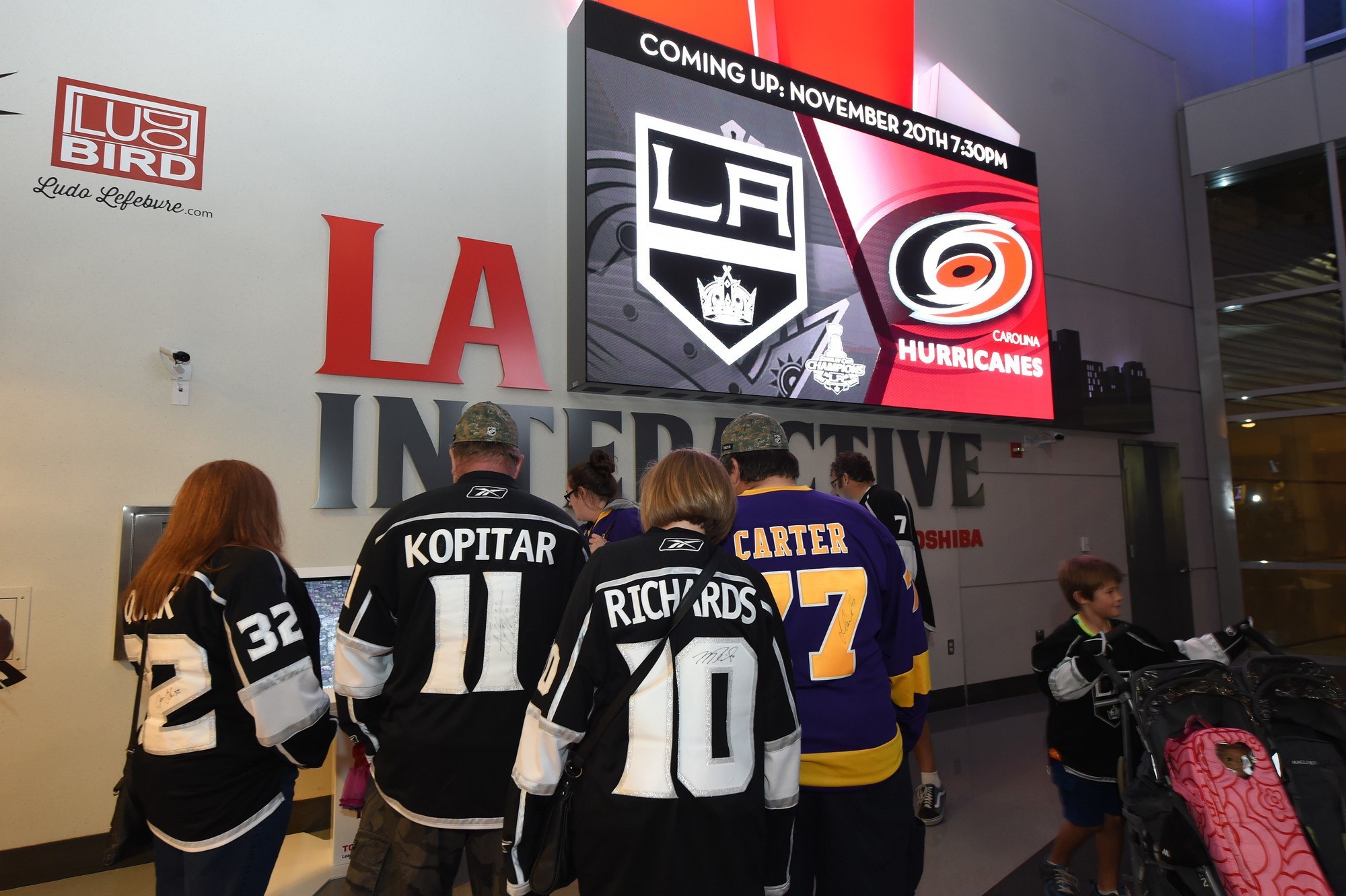 AEG hosts a ribbon cutting ceremony for brand new STAPLES center attraction LA Interactive powered by Toshiba on November 8, at STAPLES center in Los Angeles California. (Photo by Adam Pantozzi/AEG via Bernstein Associates, Inc.)