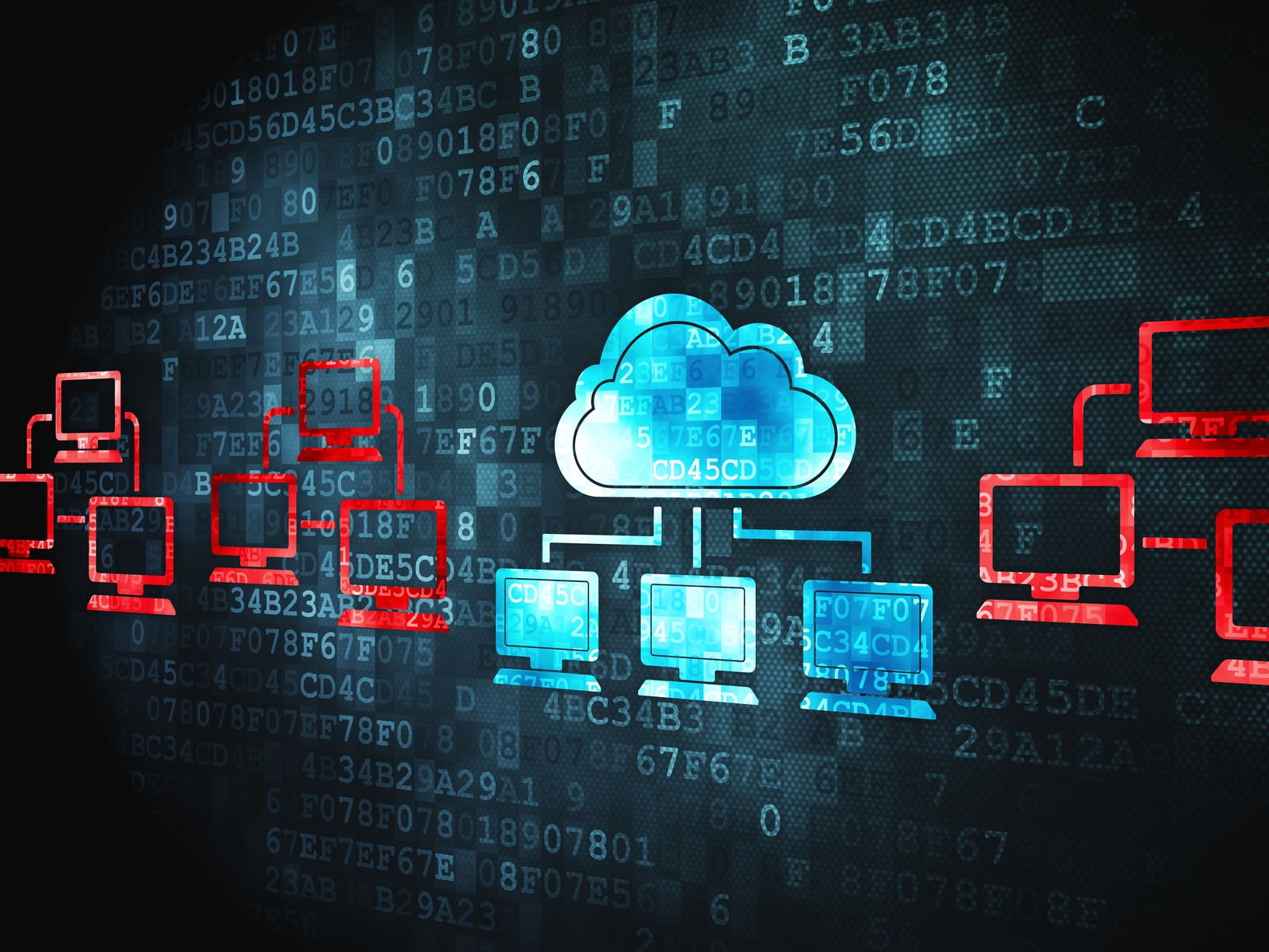 computing concept: Cloud Technology on digital background