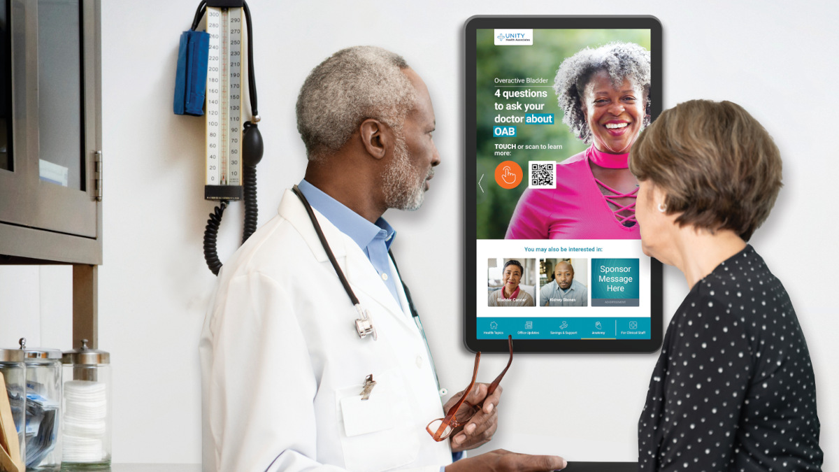 Patient Point's screen network extends across 30,000 physician offices in the U.S. (Image: PatientPoint)