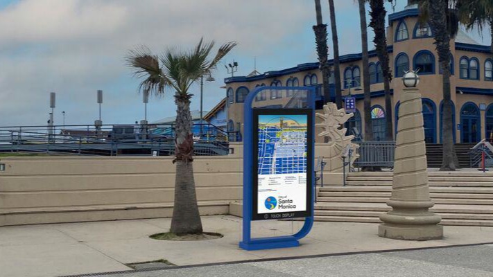Digital Kiosk with Santa Monica Pier