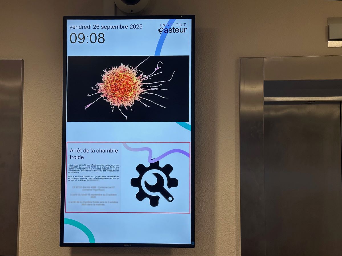 Institut Pasteur Deploys Low-Power Philips ePaper and EcoDesign Displays