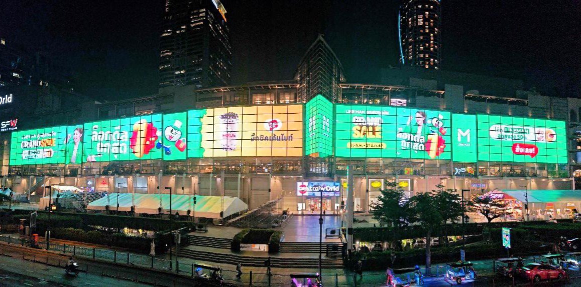 Massive Transparent LED Screen Installed Inside Bangkok’s CentralWorld Mall