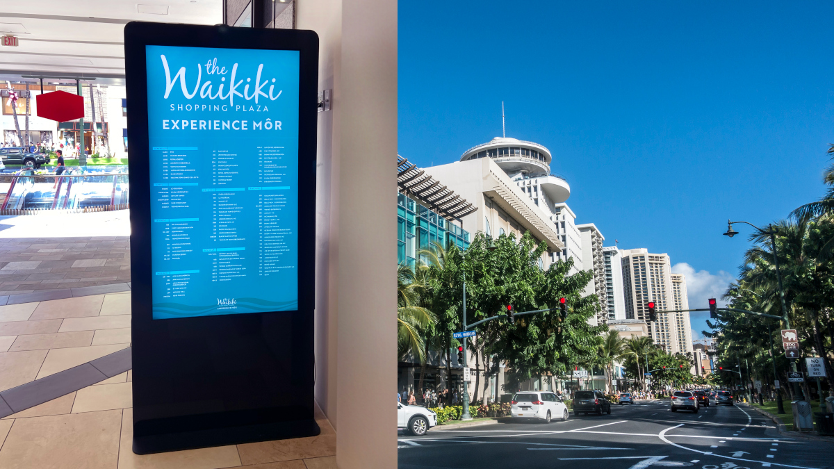 Waikiki Shopping Plaza Adds Wayfinding Kiosks To Highlight Dining Options (Image: Red Dot Digital)